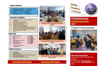 Pengumuman Penerimaan Mahasiswa Baru Tahun 2017 Program Pascasarjana – UKAW Kupang