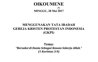 Download Tata Ibadah Bulan Oikumene Tahun 2017